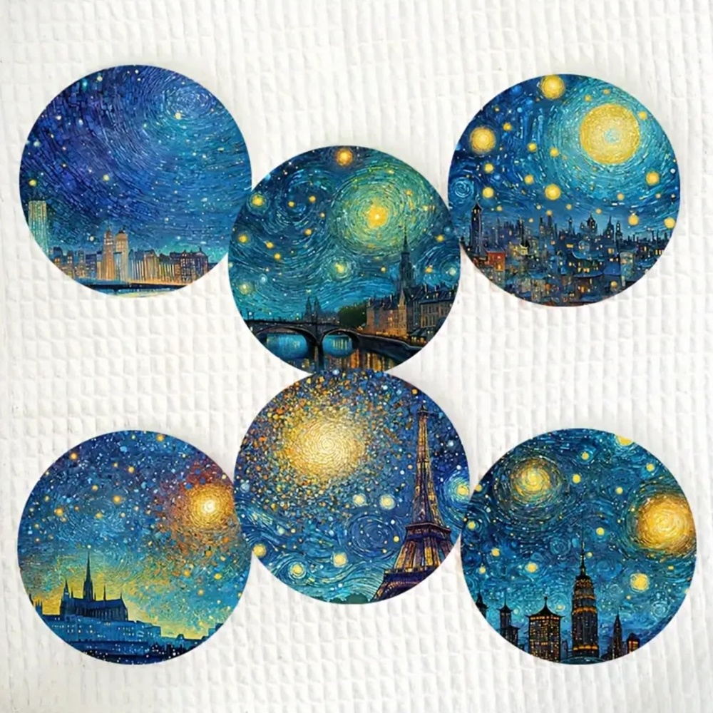 NIP! Set of 6 Van Gogh Backgrounds Coffee, Tea, Drink Coffee!